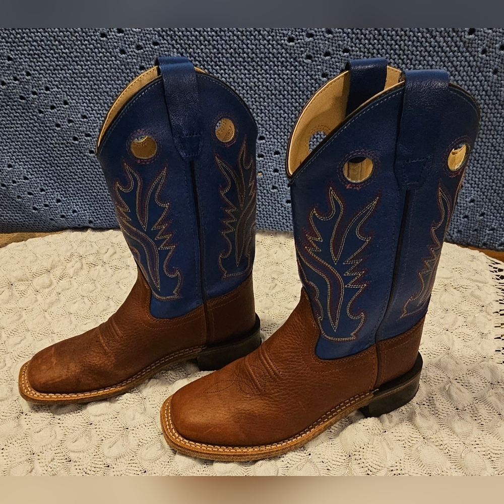 Cody James Blue and Brown Boy's Western Boots